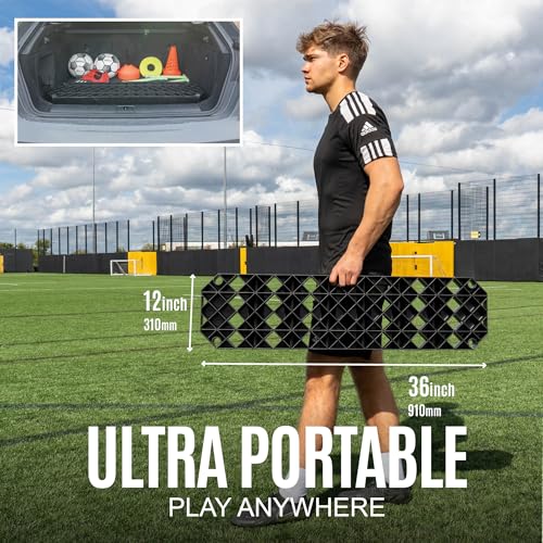 QuickPlay Replay Station 4-in-1 Soccer Rebounder Board - Portable Rebound Board for Backyard - Dual Surface, Dual Angle Soccer Passing Board for Passing & Reaction Skills - Soccer Training Equipment - style: Replay Station PLUS