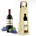 RYDDOY Wine Gift Bag, Reusable Leather Wine Tote Carrier, Single Bottle Champagne Beer Gift Bags Carrier for Birthday, Wedding, Picnic Party, Christmas festival Gifts (Beige) - color: B-Beige-16.1×3.5×3.5