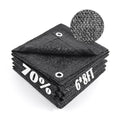 Cool Area 70% Sun Shade Cloth Mesh Tarp with Grommets for Plant Cover 6x8ft Patio Canopy Garden Pergola Greenhouse Car Barn Kennel Black - color: 70% Shade-Black, size: 6FTx8FT