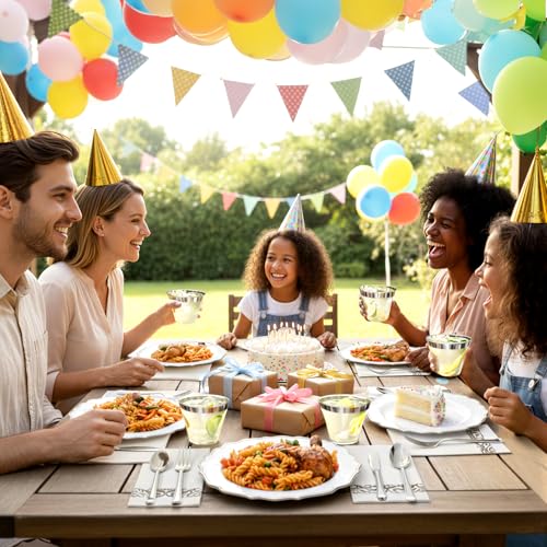 175 Plastic Dinnerware Set Silver Disposable Dinnerware Set for 25 Guests Include 50 Plastic Plates,25 Silverware Set 25 Cups and 25 Napkins for Party Wedding Thanksgiving - color: Silver