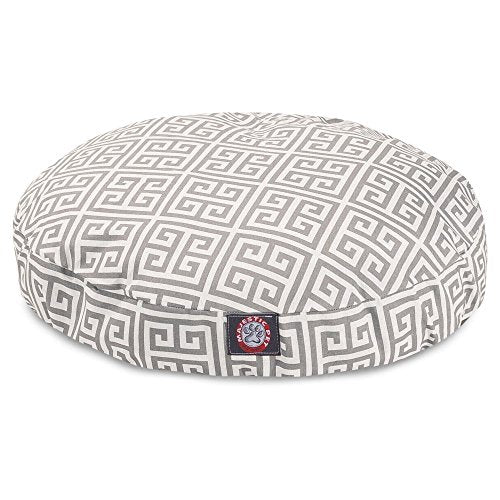 Grey Towers Medium Round Indoor Outdoor Pet Dog Bed With Removable Washable Cover By Majestic Pet Products - color: Towers Gray, size: Medium