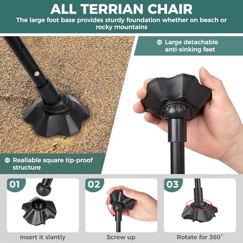 ATEPA UFO3.0 Ultralight Backpacking Chair, 330 lbs Heavy-Duty Aerospace Aluminum Folding Camp Chair with Hexagon Ergonomic Seat Anti-Sink Feet, Compact Portable Outdoor Gear for Hiking, Fishing 2 Pack - color: Green Pro- 2 Pack
