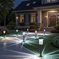 Outdoor Solar Lights for Yard 8 Pack, Solar Pathway Lights Waterproof 6000K Cold White LED Landscape Lighting for Garden Outside Landscape Lawn Driveway Walkway Path Patio