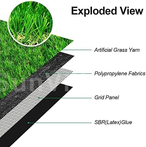 Petgrow Customized Sizes Artificial Grass Turf 3FTX10FT(30 Square FT) - Indoor Outdoor Garden Lawn Landscape Balcony Synthetic Turf Mat - Thick Fake Grass Pet Pad - size: 3 x 10 Feet