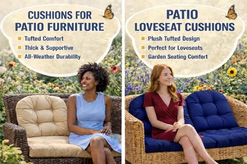 Outdoor Loveseat Cushions Patio Chair Cushions Bay Window Cushion Kitchen 20x20 - color: Brown