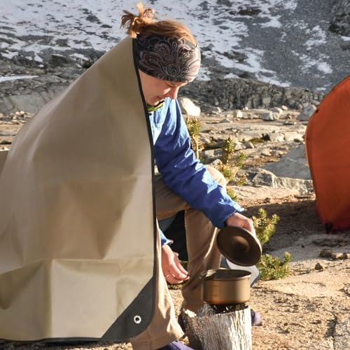 RedSwing Heavy Duty Survival Blanket, Waterproof Emergency Thermal Tarp, Multipurpose Reflective Insulated All Weather Blankets for Camping Hiking, Brown - color: Brown 83''x59''