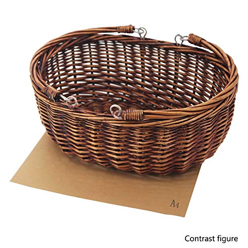 Wicker Picnic Baskets with Handles.Kingwillow. (Brown) - color: Brown