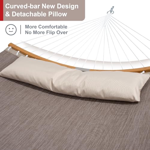Quick Dry Hammock with Stand Included, Heavy Duty Hammock with 12FT Hammock Stand for Outside, Poolside, 450 Lbs Capacity, Brown - color: Zquick Dry-brown