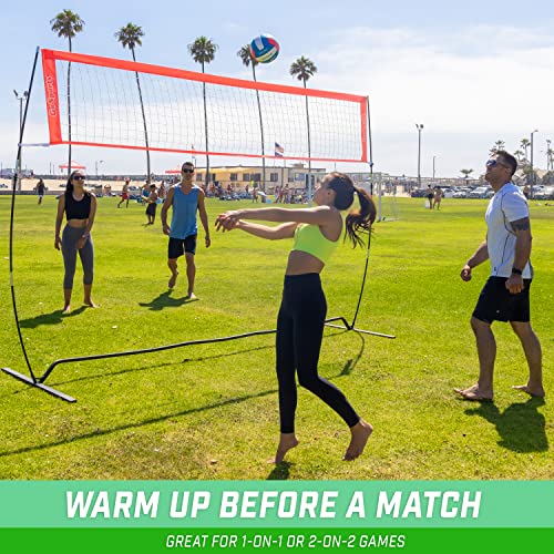 GoSports Freestanding Volleyball Training Net - 12 ft or 20 ft - Indoor our Outdoor Use, Instant Setup, and Height Adjustable - style: 12 ft