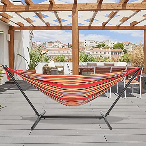 Camping Hammock with Stand, Portable Hammock with Stand, Outdoor Hammock Heavy Duty Hammock Bed 250lbs Capacity Travel Bed with Carrying Case for Backpacking, Travel, Beach, Backyard, Patio, Hiking - color: D