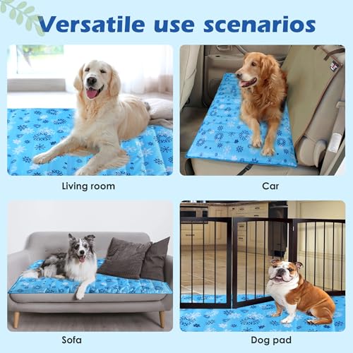 Dog Cooling Mat, Pet Washable Non-Toxic Summer Dogs Cats Cooling Pads Sleeping Kennel Mats Cool Ice Blanket for Indoor & Outdoor Dog Beach Essentials Gray 29.5 * 29.5IN - size: 29.5*29.5