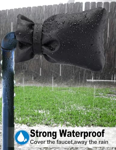 Wohohoho Outdoor Faucet Covers for Winter, 4 Packs Pro 10" H x 7" W Black Outside Faucet Cover Freeze Protection, Reusable Waterproof Insulated Spigot Cover, Thickened Garden Faucet Socks Hose Bibs - color: Black