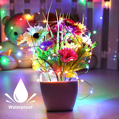 Brizled 2 Pack Each 200 LED 66ff Multicolor Solar Christmas Lights, Colored Solar String Lights 8 Modes Twinkling Fairy Lights with Memory Waterproof Twinkle Lights for Outdoor Garden Party Tree Decor - color: Multicolor