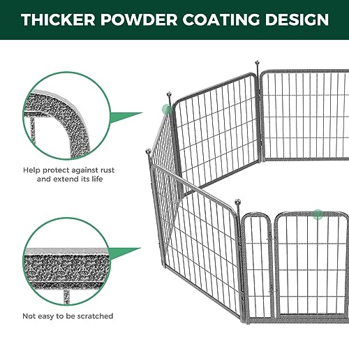 FXW Aster Dog Playpen Designed for Yard, 24inch 16 Panels - size: 24"H & 16 Panels