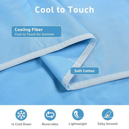 Kritter Planet Summer Lightweight Cooling Waterproof Dog Couch Cover - color: Blue/Blue, size: 50x60 Inches