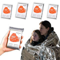 4-Pack Mylar Emergency Thermal Blankets - Waterproof Windproof Survival Gear for Camping, Hiking & Marathons - Retains 95% Body Heat, Tear-Resistant, Reusable Space Blanket (82.7"x63" & 82.7"x51.2")