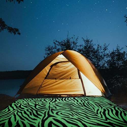 Boulder Bee Outdoor Rugs | Plastic Straw Rug | Waterproof Outdoor Camping Rugs | Quick Drying Picnic Rug | Sand Free Reversible Beach Mats | 5 x 8 Feet | 2.7 lb - color: Zebra Print, size: 5*8 Feet