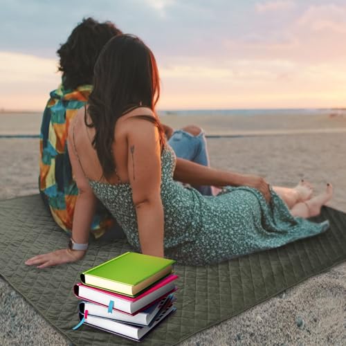 Tranqun 2 Large Outdoor Blanket 78'' x 55'' Quilted Windproof Waterproof Fleece Sandproof Stadium Foldable Warm Blanket for Camping Picnic Sporting Events Cold Weather (Military Green) - color: Military Green