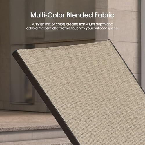 PURPLE LEAF Outdoor Chaise Lounge Chair Set of 3 Patio Pool Lounger Aluminum Chairs with Side Table and Wheels Adjustable Tanning Recliner with Armrests for Outside Backyard Deck Beach, Pebble Gray - color: Pebble Gray, size: Standard Upgrade