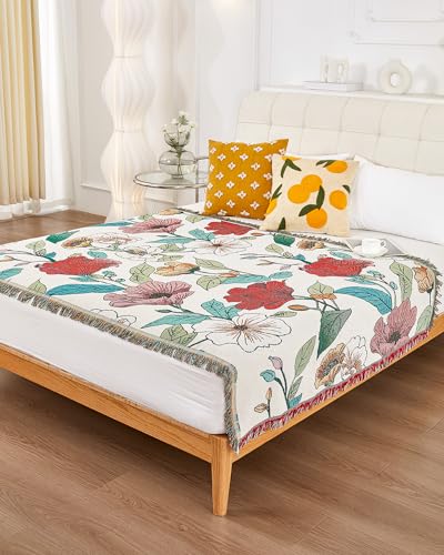 Erke Chair Recliner Cover Boho Throw Blanket Hippie Living Room Decor Wall Hanging Tapestry Outdoor Picnic Camping Rug Mattress Beach Towels Sofa Furniture Slipcover Bohemian 50”x70” The Floral - color: The Floral