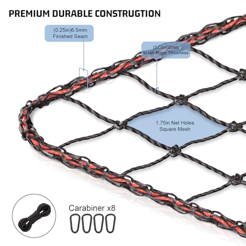 BaseGoal Baseball & Softball Backstop Nets, Heavy Duty Sports Practice Nets, Sports Netting Barrier,DIY Ball Net,Hitting Net for Baseball, Hockey, Soccer, LAX and More - size: 10x40ft
