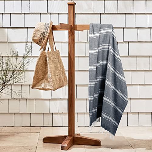 Belizzi Home Peshtemal Turkish Towel Chevron Beach Towels Oversized 36x71 Set of 6, Beach Towels for Adults, Soft Durable Absorbent Extra Large Bath Sheet Hammam Towel - Black - color: Black, size: 6 Pack