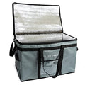 Large Insulated Collapsible Cooler for Hot or Cold Food. Thermal Picnic Lunch Pizza Bag, Frozen Food Shopping Tote
