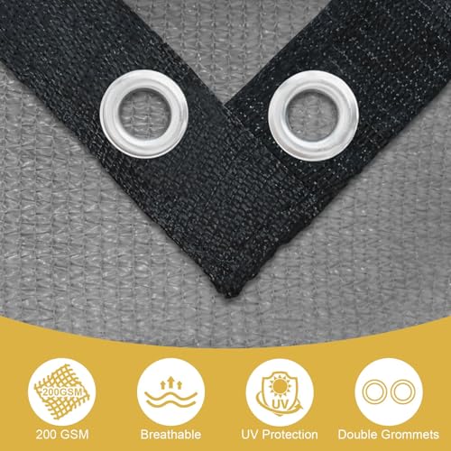 Shade&Beyond 90% Sun Shade Cloth with Grommets, 4' X 8' Pergola Shade Cover Canopy, Mesh Tarp Sun Screens for Patio, Outdoor, Garden, Backyard, Light Gray - color: Light Gray, size: 0 4' X 0 8'