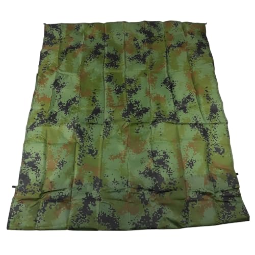 Tent Tarp Waterproof Sun Shade Shelter 210T Polyester Rain Fly with 6 Tie Points for Camping Hiking Picnic Beach for Hammock-Awning Cover, 100X145cm(Camouflage)