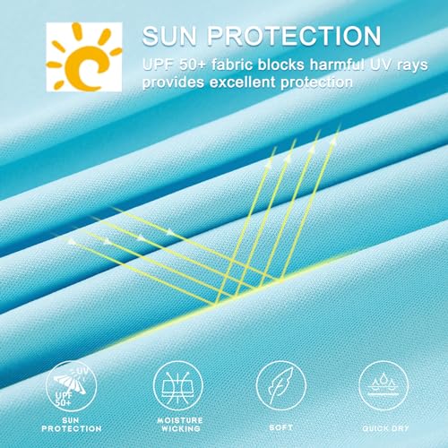 Willit Women's UPF 50+ Sun Protection Hoodie SPF Shirt Long Sleeve Hiking Fishing Outdoor Shirt Lightweight Hoodie - color: Blue, size: 3X