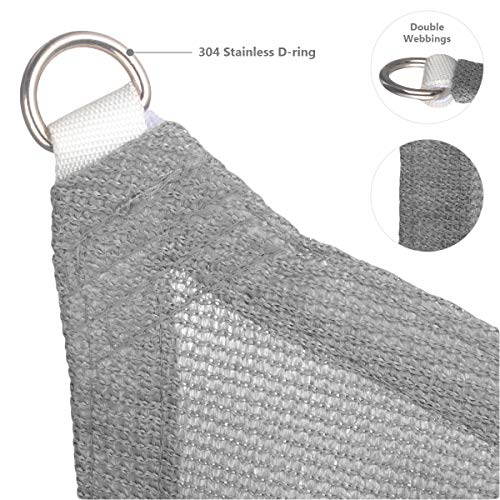 Eden's Decor 4' x 6' Grey Sun Shade Sail Outdoor Canopy Rectangular Awning Fabric Cloth Screen for Patio Garden Backyard Pergola Custom Size - color: Gray, size: 4' x 6'