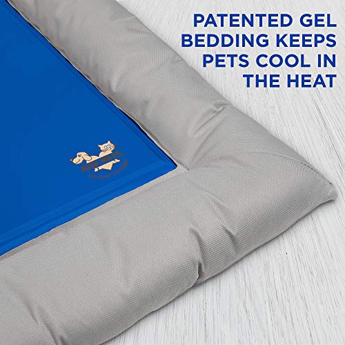 Arf Pets Dog Self Cooling Pet Bed – Solid Gel Based Self Cooling Mat for Pets, Includes a Foam Based Bolster Bed for Extra Comfort - size: 20" x 30"
