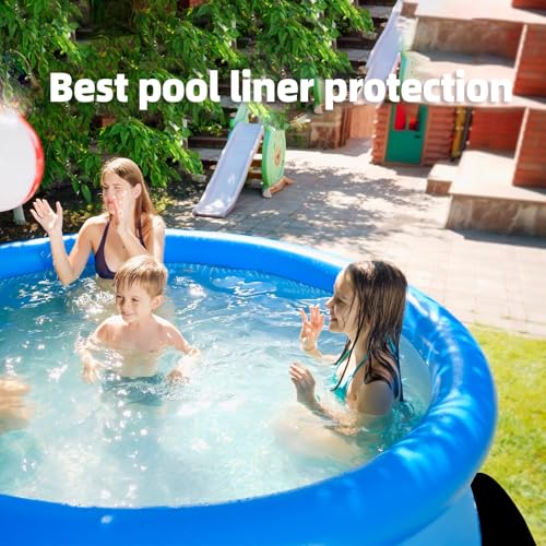 Upgrade Thicken 21ft Round Pool Liner Pad for Above Ground Pool, 300g/㎡ Seamless Swimming Pool Mat, Under Pool Padding, Puncture Protection, Extend Liner Life, Durable Geotextile Material Eco-Friendly - size: Round 21 FT