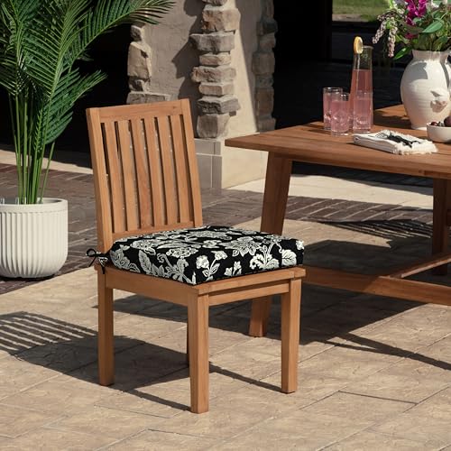 Arden Foam Outdoor Round Back Seat Cushion Kit, 20 x 19, Made with ProFoam, Rain-Proof, Fade Resistant, Ashland Black Jacobean - color: Ashland Black Jacobean, style: 20 x 19 Foam Rounded Back Seat Cushion