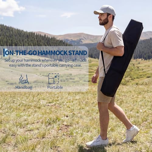 9FT Heavy Duty Adjustable Steel Hammock Stand, 450 LBS Capacity Outdoor Hammock Frame, Weather Resistant & Easy to Assemble for Patio Yard Garden - color: Sheep Horn-shaped