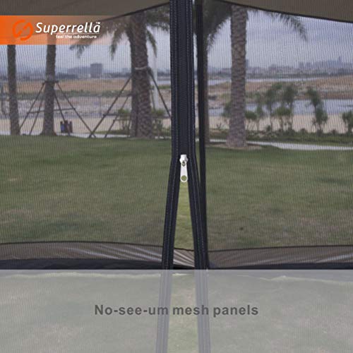 Screen House 10x10 Ft Square Camping Canopy Tent Sun Shade Gazebo Shelter Perfect for Outdoor Activities, Shale Gray - color: Shale Gray-10x10 FT