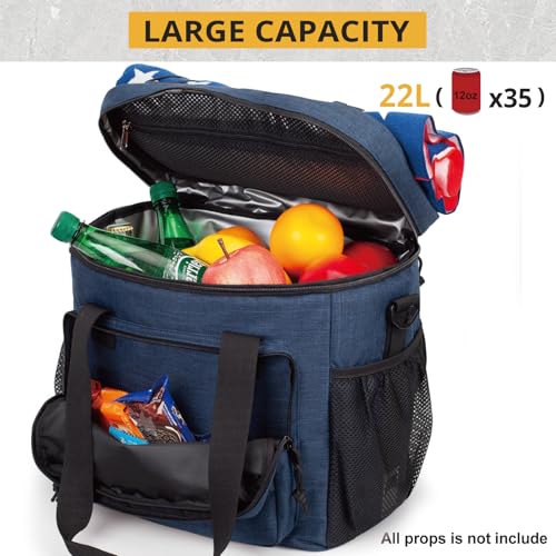 ATRIPACK Lunch Box for Men, Tactical Lunch Bag MOLLE Webbing Leakproof Insulated Lunchs Cooler Women Adult Meal with Adjustable Shoulder Strap Lunch Pail - color: Blue, size: Large