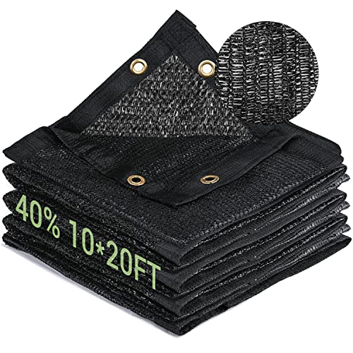 Keten 40% Garden Shade Cloth, 10x20FT HDPE Mesh Tarp with Upgraded Grommets, UV-Resistant Outdoor Sun Shades for Greenhouse, Garden, Patio Plants, Pergola - color: 40%, size: 10x20FT