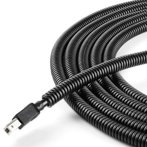 Split Wire Loom 1/4 Inch, 13FT Wire Protector Tubing for Cords, Black Flexible Wire Conduit Cover, Cord Protectors from Pets No Chew Electric Wire Cover - color: Black, size: 1/4"-13ft