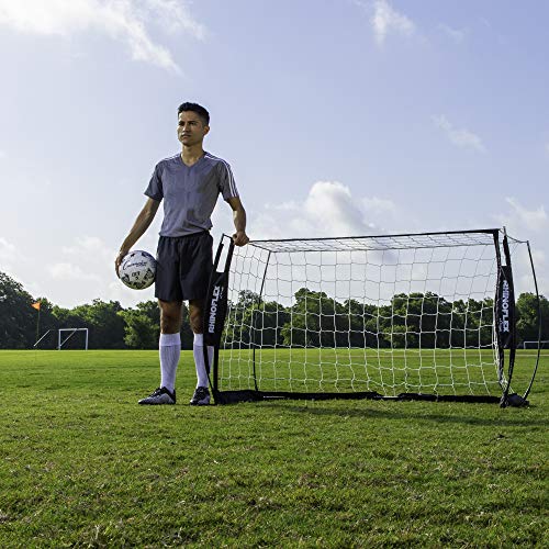 Champion Sports Rhino Flex Portable Soccer Goal – Durable Pop-Up Soccer Net with Carry Bag, Ground Stakes, and Sturdy Frame, Easy Setup for Backyard Practice or Games - style: 3' x 5'