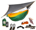 Ryno Tuff XL 2 Person Camping Hammock with Mosquito Net & Rain Fly - Compact Double Hammock with Bug Net, Tarp, Pocket, Tree Straps & Heavy Duty Carabiners - Parachute Grade Nylon Holds Over 600lbs - color: Rain Fly and Mosquito Net