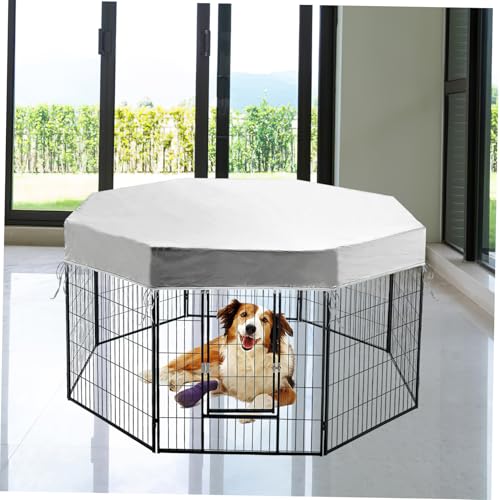 Waterproof Dog Kennel Cover Folding Outdoor Shade Rain Protection for Dog Playpen PET Cage Roof Cover Sunproof Rainproof for Camping and Outdoor Use