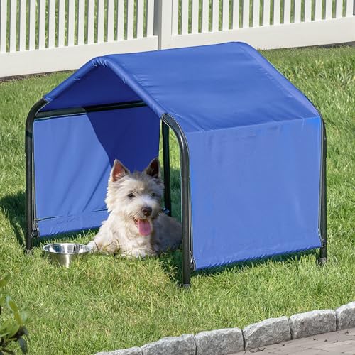 ShelterLogic 2.5' Outdoor Pet Shade, Versatile Pet Canopy Tent for Small-Breed Dogs, Cats, Small Animals and Livestock, Blue - size: Small