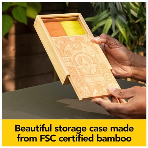 Mindful Classics, Double-Six Wood Dominoes Set Sustainable Classic Games with Wood Storage Case, for Adults and Kids Ages 8 and up - color: Double 6 Wood Dominoes Set