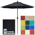 EliteShade USA 10-Year-Non-Fading 9Ft Market Patio Umbrella, UPF 50+ UV Protection Performance Sun Umbrella, Heavy Duty Commercial Grade Outdoor Table Umbrella with Crank & Tilt, Windproof Vented Top for Garden, Pool, Deck and Outdoor Playsets, Black - co