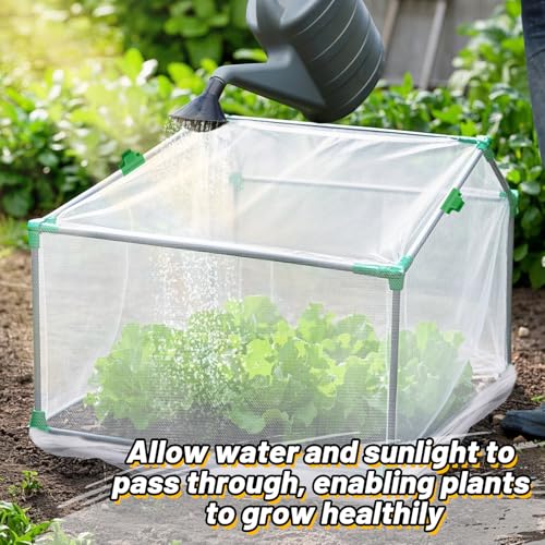 2 Pack 6.5x10ft Garden Netting - Ultra Fine Mesh Plant Covers to Keep Small Animals Pest Out, Bird Barrier Screen for Protecting Vegetables Fruits Flowers Raised Beds (Without Support Pole) - size: 6.5 x 10 ft (2 pack)