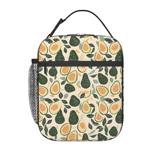 Avocado Lunch Box for Women Kids Girls Men Insulated Lunch Bag Lunchbox Adults Lunch Tote Bags Reusable Cooler for Work Office School Picnic Travel - color: Avocado01