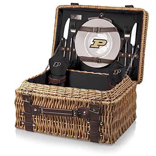NCAA Purdue Boilermakers Champion Picnic Basket with Deluxe Service for Two