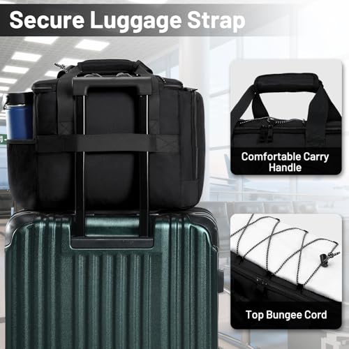 MIER Lunch Box for Men Heavy Duty Insulated Lunch Bag 20 Cans Large Leakproof Soft Cooler Bags with Multiple Pockets for Picnic Work Travel (Black) - color: Black