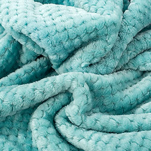Fuzzy Blanket or Fluffy Blanket for Baby Girl or boy, Soft Warm Cozy Coral Fleece Toddler, Infant or Newborn Receiving Blanket for Crib, Stroller, Travel, Outdoor (32" x 40", DG-Blue Bell) - color: Dg-blue Bell, size: Blanket (32" x 40")